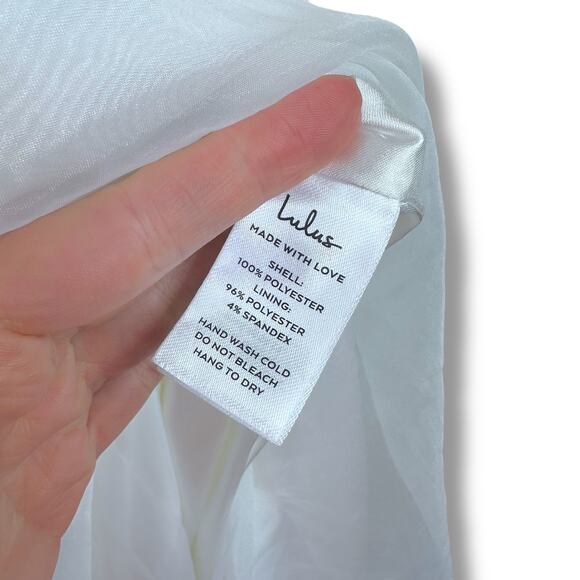 Lulus NWT True Excellence White Bustier Off-The-Shoulder Bridal Gown Maxi Dress - Picture 11 of 11